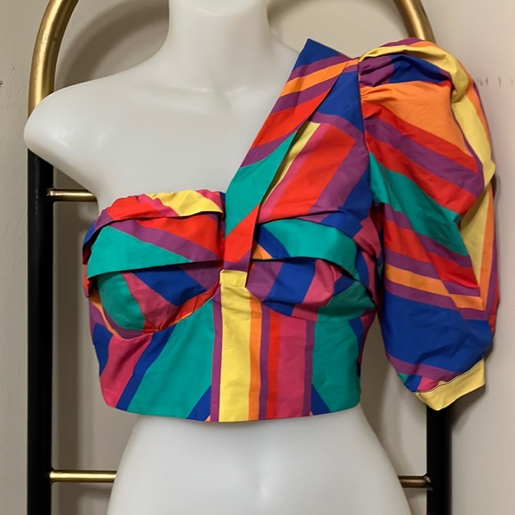 FARM Rio Tops - One Shoulder Crop Top by Farm Rio! BRAND NEW***